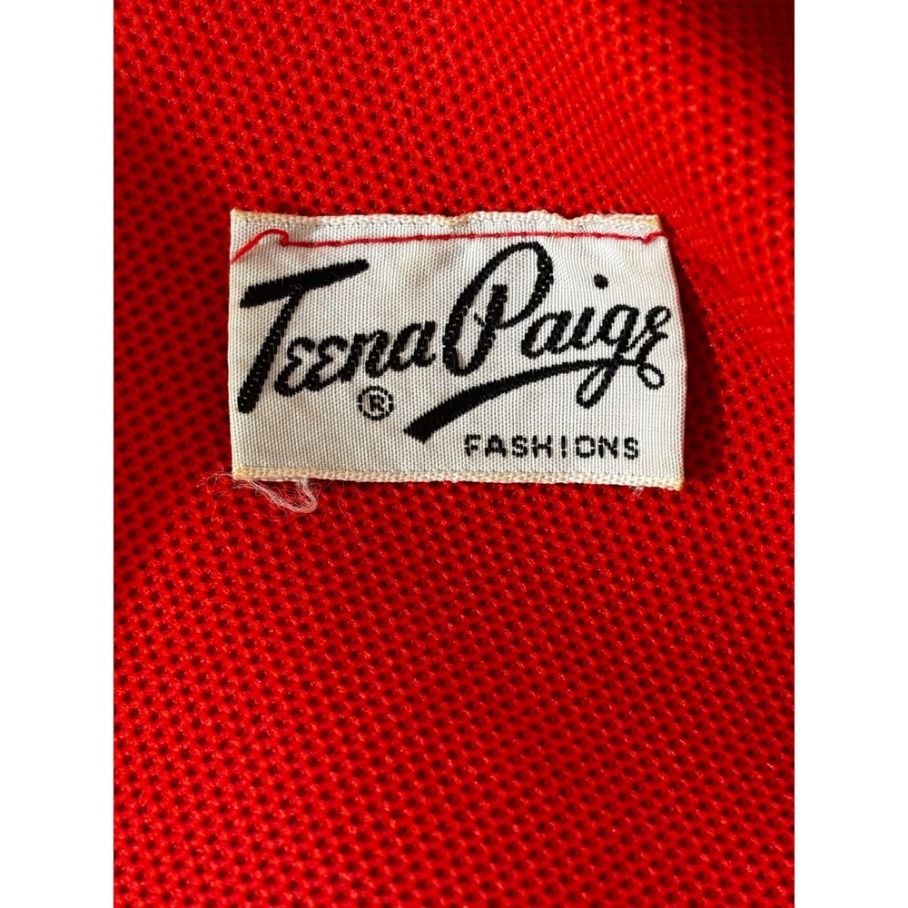 Vintage 60s Teena‎ Paige Red Dress Button Down Mini Shift Dress Short Sleeve - Picture 3 of 16